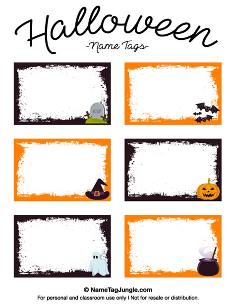 Halloween Name Tags Printable